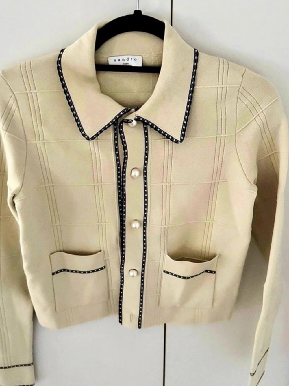 Sandro Cardigan in Cream Size 1 Like New